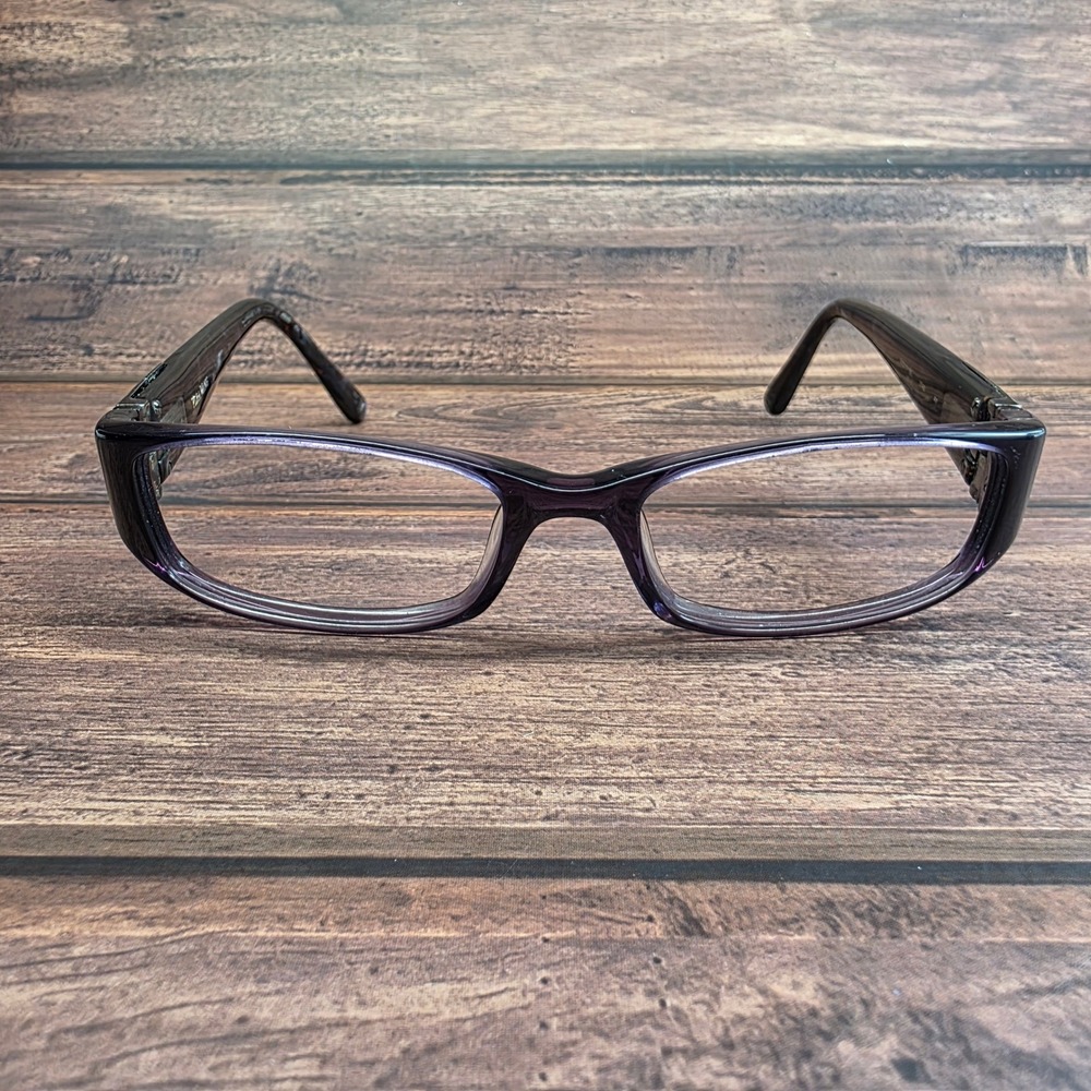 Vera Wang V042 Purple Marble Rectangle Eyeglasses 51-17-135 AY